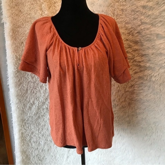 MADEWELL top textured cotton short sleeve shirt. Size small. - Picture 3 of 7